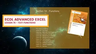 ECDL Advanced Excel Lesson 70 Text Functions