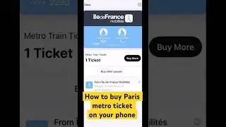 How to buy a Navigo ticket in Paris on your phone || Metro-RER / Tram-Bus ticket #paris #shorts #yt