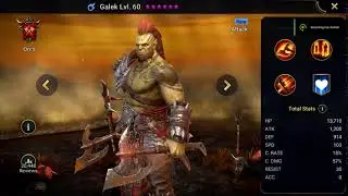 Raid Shadow Legends Hero Showcase Galek lv 60