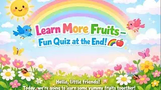 Learn Fruits for Kids &ndash; Watermelon, Jackfruit, Guava, Custard Apple & Chikoo | Fun Cartoon Quiz