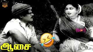 Aasai Old Movie Comedy Scenes || Gemini Ganesan, Padmini, V. Nagayya || Old Comedy || HD Video