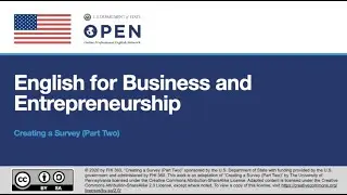 Creating a Survey - Part 2 (Business English)
