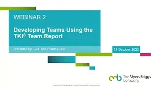 Developing Teams Using the TKI&reg; Team Report