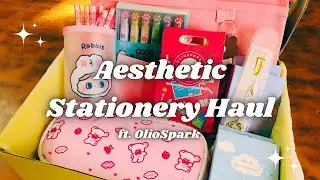 Aesthetic Stationery Haul 🎀❤ ft. OlioSpark