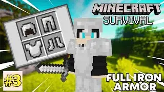 Crafting Full IRON ARMOR in Minecraft Survival Series episode 3 👍 | in hindi gameplay\