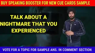 A Nightmare That You Had | New Jan Cue Card 2021 Nightmare* | Cue Card Sample Band 8.0 By Raman Sir