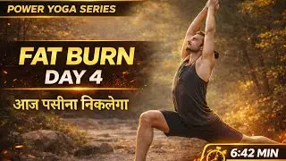✅ Power Yoga Series Day 4 | Fat Burn High Intensity | 6 Min Sweat Workout @yogiashokarya 