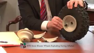 MTD Snow Blower Wheels Explode Causing Injury