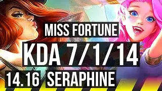 MISS FORTUNE & Blitzcrank vs SERAPHINE & Senna (ADC) | 7/1/14, Rank 14 MF | EUW Challenger | 14.16