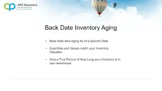 Back Dating Item Aging report in Dynamics 365 Business Central