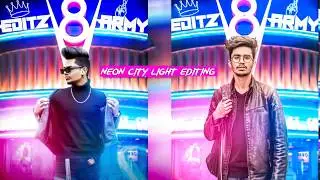Neon city photo editing