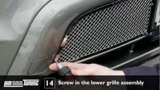 Установка хромированной сетчатой ​​решетки радиатора Kia Soul