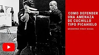 AMENAZA DE CUCHILLO 🔪🔪( TIPO PICAHIELO CON AGARRE) #modernokravmaga