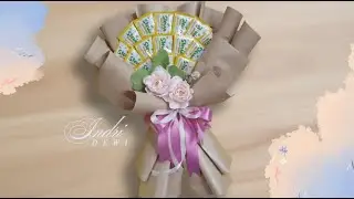 Buket Unik dari Kertas Nasi Isi Stevia Sachet | Ide Hadiah Simpel Elegan