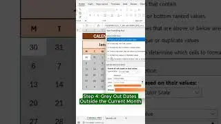 Dynamic Calendar in Excel 😲😱 #shorts #excelshortcuts #excel #exceltricks