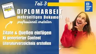 Teil 3 - mehrseitiges Dokument/Formatierung einer Diplomarbeit