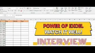 Quick Tip: Split Date into Day, Month, Year #education #excel #exceltips #interview