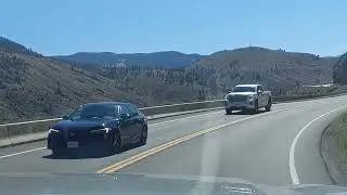 Driving Trans-Canada Highway above the Thompson River