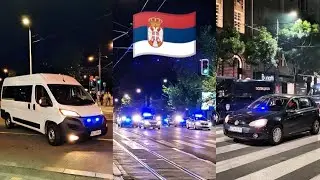 Saobraćajna policija, policijska brigada i IJP prati i obezbeđuje korteo navijača Crvene zvezde!