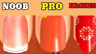 NOOB vs PRO vs HACKER in Nail Salon 3D