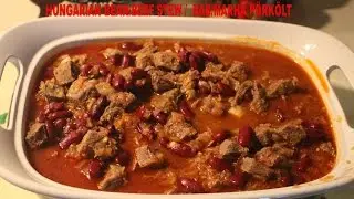 HUNGARIAN BEAN/BEEF STEW authentic traditional quick and easy/  BAB/MARHA P&Ouml;RK&Ouml;LT