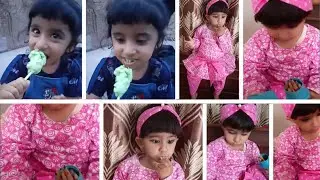 cute baby eating cotton candy 🍭/cute hafsa playing with crayons | hafsa islamic club