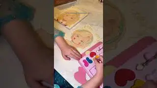 Finally found a way for her to &ldquo;do makeup&rdquo; without actually getting into mine 🤣😅 this princess