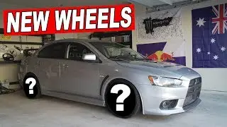 TEST FITTING NEW WHEELS on the Evo X!