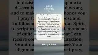 Give Me Wisdom In Decision Making: A Simple Morning Prayer
