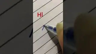 Hl | How to write/join capital letter H with small letter l in cursive writing |#shorts #trending