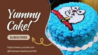Cute Cartoon Cake Design 🎂 | Blue Cream Birthday Cake Decoration | Kids Special Cake #doraemon 