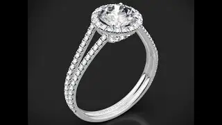 Danhov LE117 Per Lei Double Shank Diamond Engagement Ring