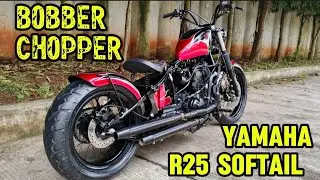 SOFTAIL YAMAHA R25 CHOPPER FROM SPORT FULL CUSTOM BY KOJAY GARAGE 
