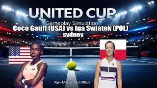 Coco Gauff vs Iga Świątek | United Cup | Gameplay Simulation