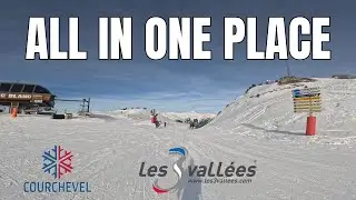 Skiing blue piste 'Arolles' in Courchevel, Les 3 Vall&eacute;es, GoPro 4k, 2026