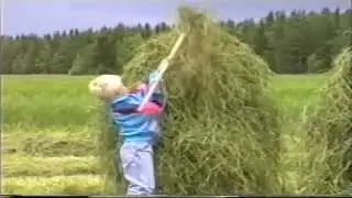 Heinäntekoa vanhaan malliin 1990