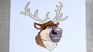 How to Draw SVEN FROM DISNEY FROZEN 