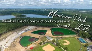 Old Bridge Maninno Park Baseball Field Aerial Construction Progress (Video 2)