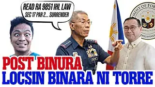 TEDDY BOY LOCSIN NAGBURA NG POST, NI LECTURAN NI GEN TORRE TUNGKOL SA PAGARESTO KAY DIGONG