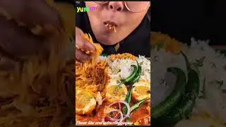 ASMR:eating vegan egg curry and rice🤤🔥😍 #asmr #mukbang #asmreating #eatingvideos #eatingshow #eating