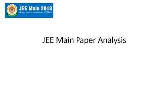 JEE Main Paper Analysis