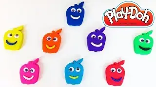 Learn Colors Play Doh Smiley Face Disney Pooh Molds Fun and Creative For Kids EggVideos