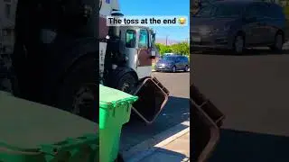 Burrtec Garbage Truck Vs Waste Management Trash Can 👊 #shorts #funny #tiktok
