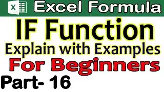 IF Function in Excel with Examples in Hindi Urdu Part 16