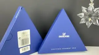 Swarovski Crystal Snowflake Star Christmas Ornament 2013 In Original Box
