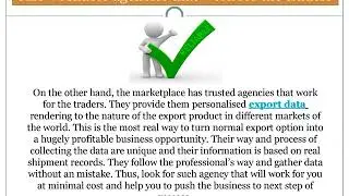 Why Gathering Consistent Export Data so Important For Success in Export Business