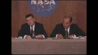 Gemini 8 air to ground press briefing - 1966 Nasa footages