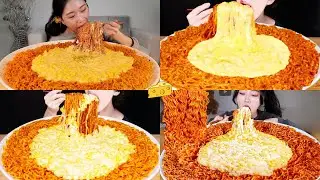 EATING CHEESE CORN FIRE NOODLES🧀🥵