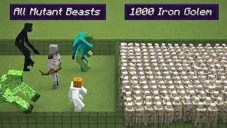 Giant mobs VS iron golems 🔥😱#minecraft #video 🔥