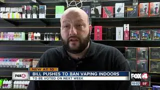 Bill pushes to ban vaping indoors